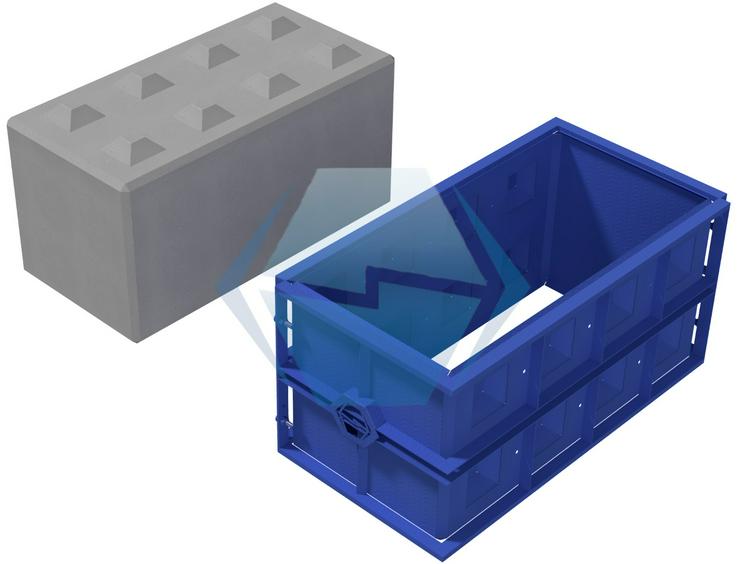 Bild 5: Betonform 120x60x60 Legosteine Betonblock Schalung verschidene masse , ideal für Rest Beton, für Selbstbauer
