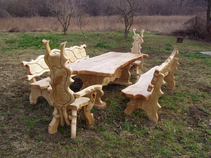  Rustikale Holzmöbel, Garnituren für Garten, Terrasse! - Garnituren - Bild 9