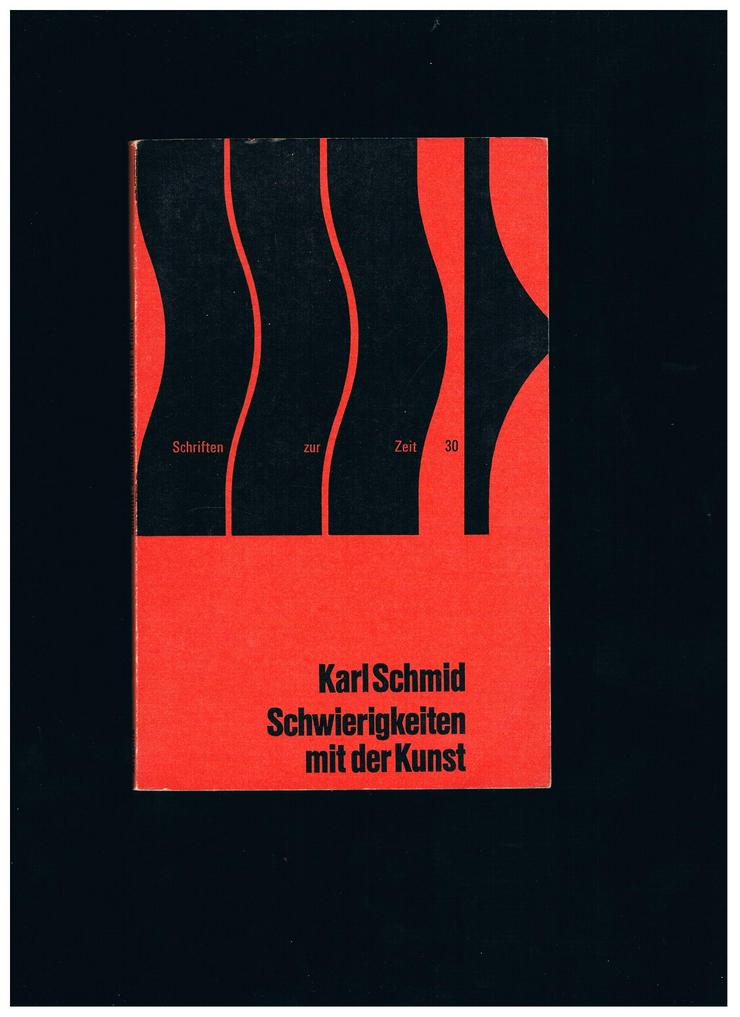 Schwierigkeiten mit der Kunst,Heft 30,Karl Schmid,Artemis Verlag,1969