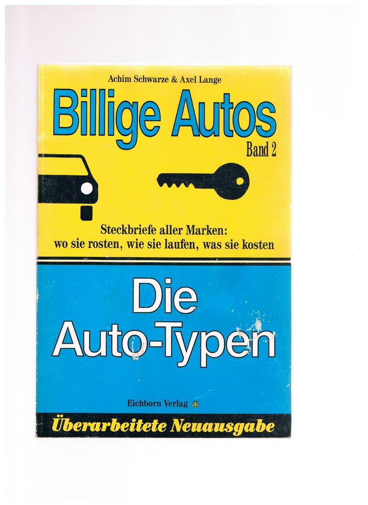Billige Autos-Band 2-Die Auto-Typen,Schwarze&Lange,Eichborn Verlag,1988 - Weitere - Bild 1
