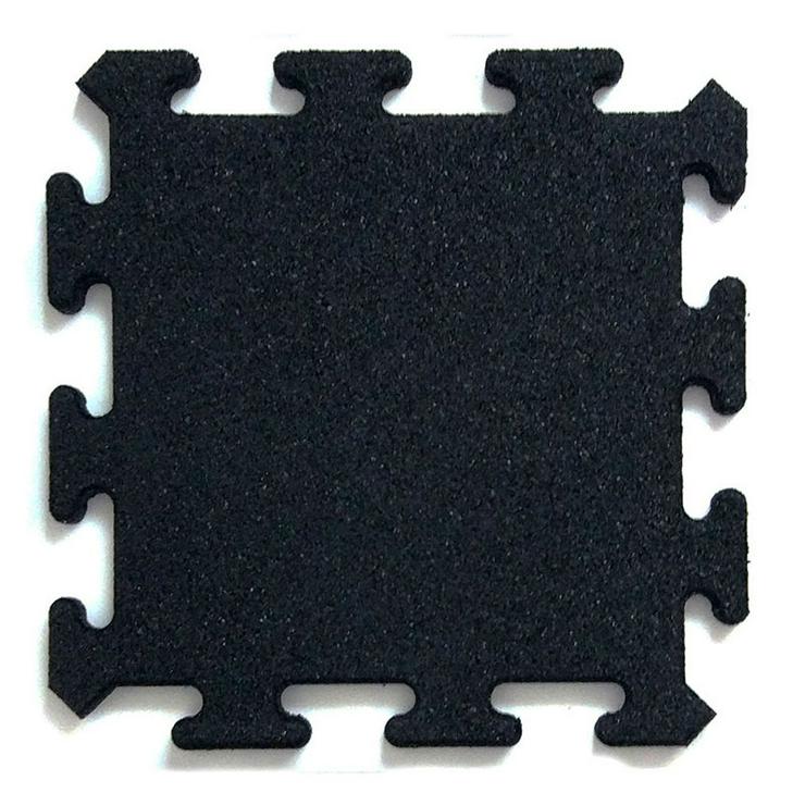 Bild 1: Fallschutzplatten Puzzle Schwarz 50x50x5 cm, Fallschutzmatte, Fallschutzbodenbelag, Bodenschutzmatte