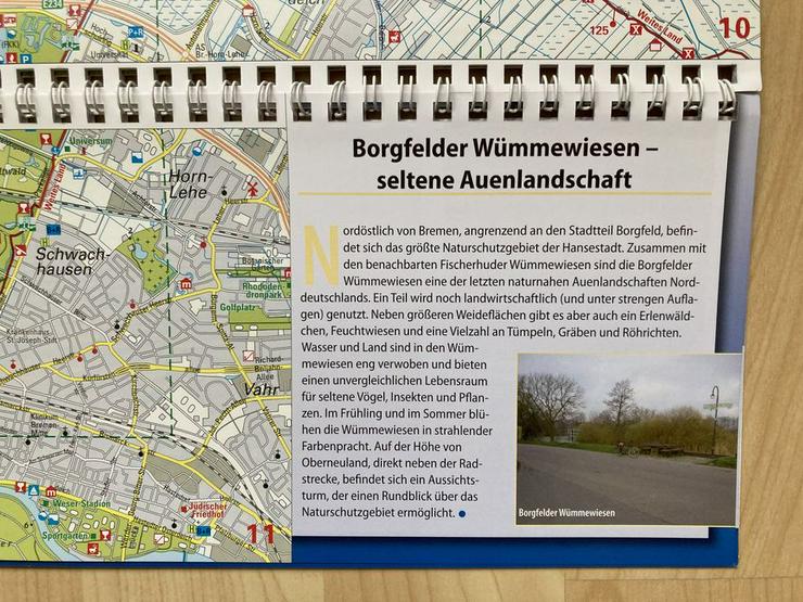 Bild 10: UNBENUTZT Rad-Rundwanderkarte „Weites Land“ (Bremen, Worpswede, Teufelsmoor)