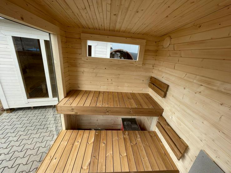 Bild 16: Gartensauna "S-Box" Sauna Saunafass Wellness Terrasse