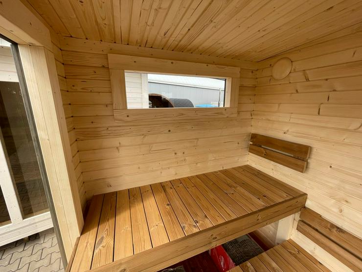Bild 18: Gartensauna "S-Box" Sauna Saunafass Wellness Terrasse