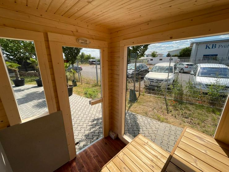 Bild 10: Gartensauna "S-Box" Sauna Saunafass Wellness Terrasse