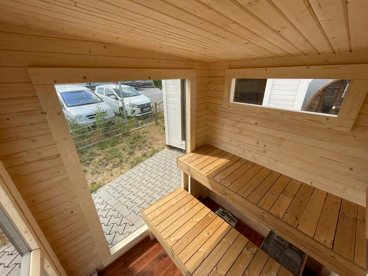 Bild 13: Gartensauna "S-Box" Sauna Saunafass Wellness Terrasse