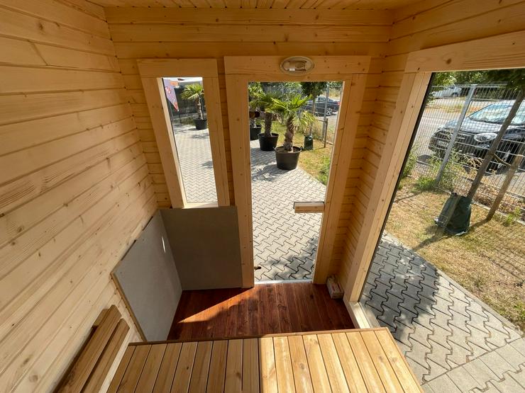 Bild 19: Gartensauna "S-Box" Sauna Saunafass Wellness Terrasse