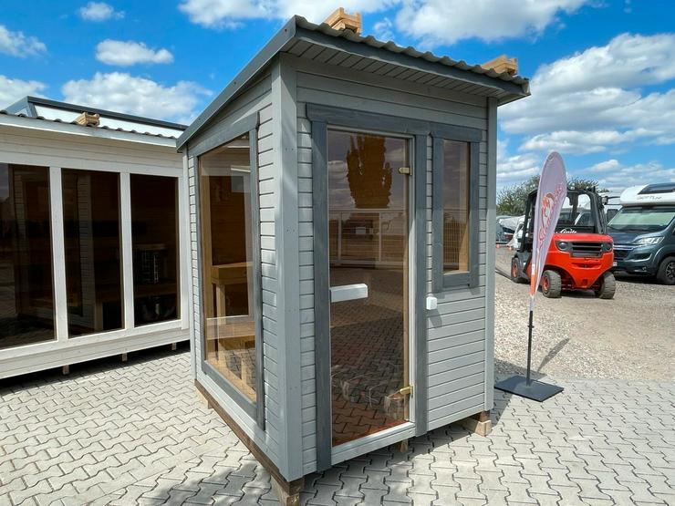 Bild 7: Gartensauna "S-Box" Sauna Saunafass Wellness Terrasse