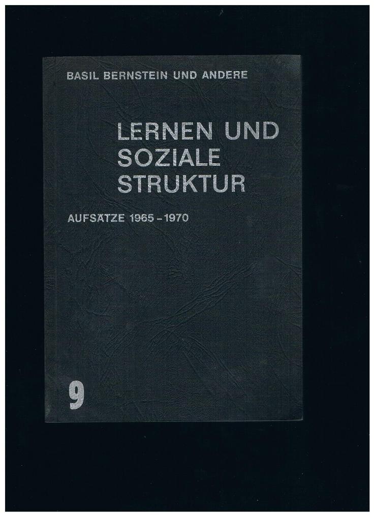 Lernen und Soziale Struktur-Aufsätze 1965-1970,De Munter Verlag,1970