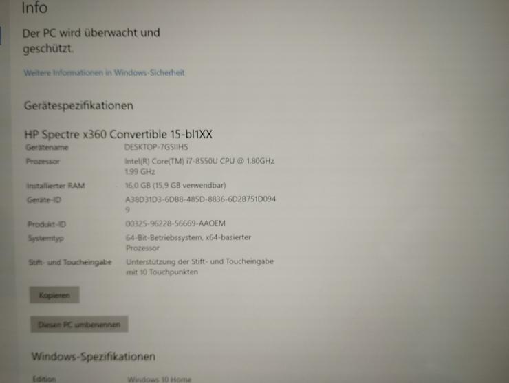 Bild 18: HP Spectre x360 Convertible 15 Zoll bl1XX Nvidia Geforce GPU "James Bond 007" Edition