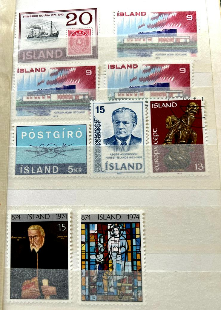 Bild 6: Island 1948-74 kleine Sammlung siehe Bilder