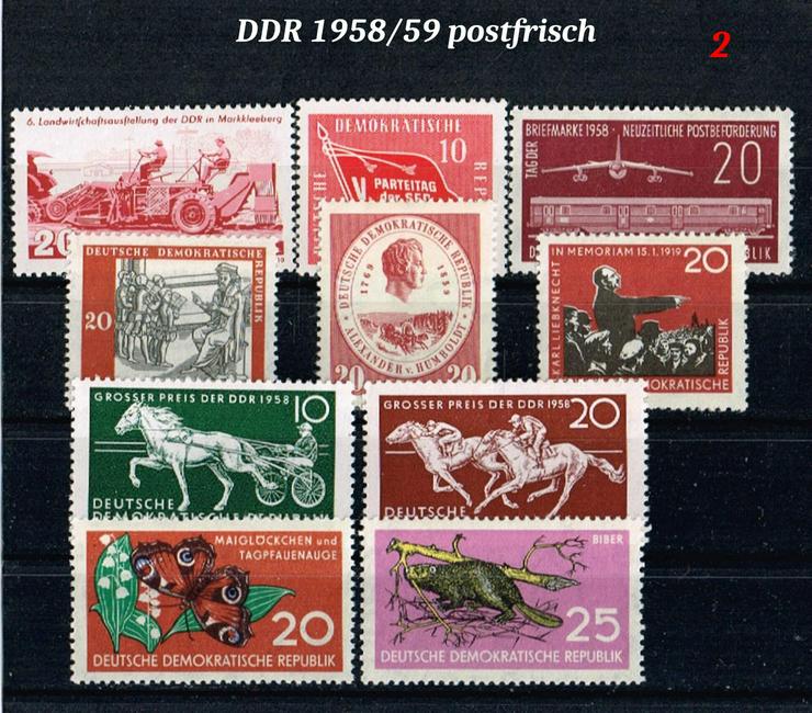 DDR 1958  Briefmarken in guter postfrischer Erhaltung siehe Bild  - Deutschland - Bild 1