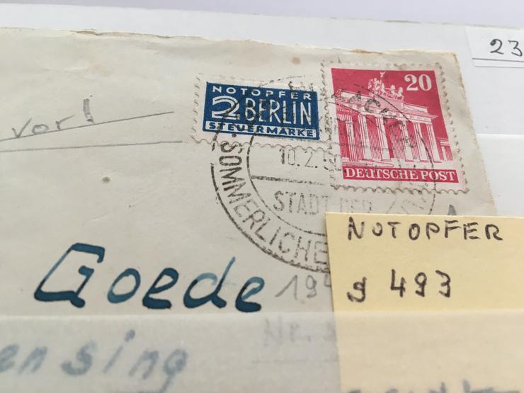 Bild 6: Deutschland ab 1950 Briefe, Belege, mit Notopfermarken, siehe Bilder