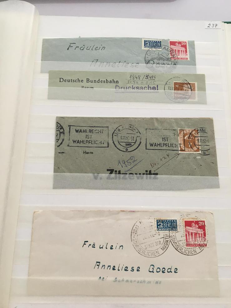 Bild 8: Deutschland ab 1950 Briefe, Belege, mit Notopfermarken, siehe Bilder