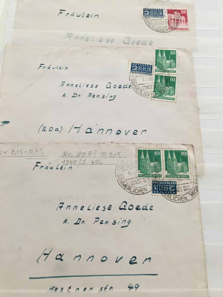 Bild 9: Deutschland ab 1950 Briefe, Belege, mit Notopfermarken, siehe Bilder