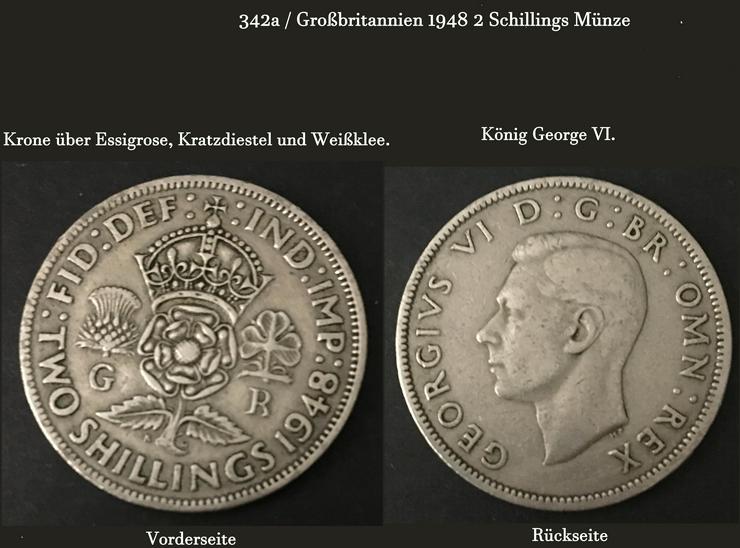 Großbritannien 1948   2 Schilling König Georg VI. /342a - Europa (kein Euro) - Bild 1