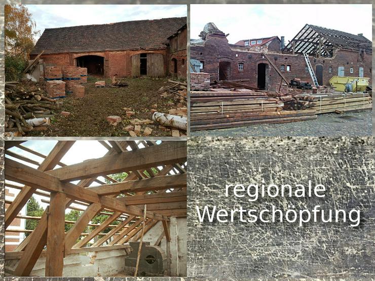 Bild 15:  Alte Deko Fachwerk Dachstuhl Scheunen Holz Balken Fichte Kiefer vintage Landhaus shabby chic