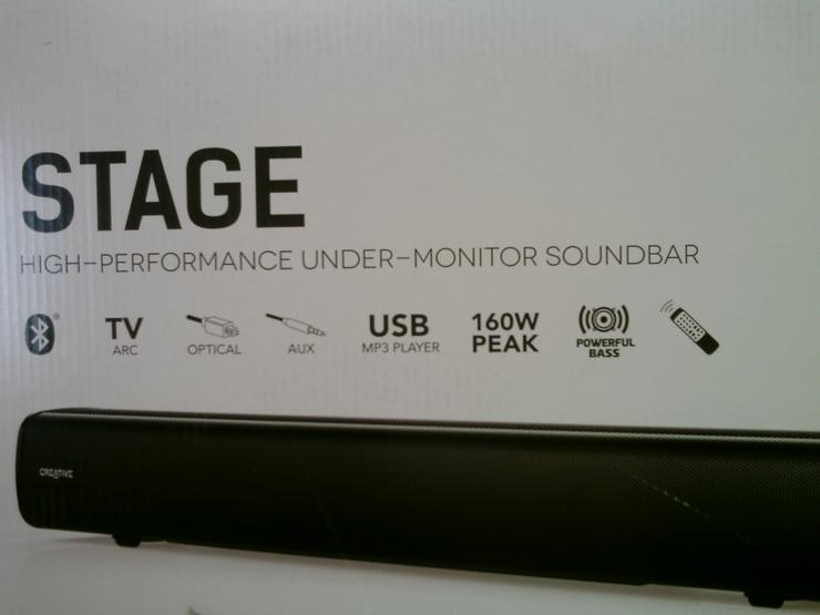 Bild 3: Creative Stage 2.1-Hochleistungs-Soundbar mit Subwoofer