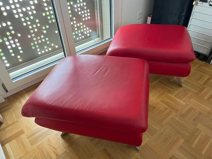 2 tolle Rossini Echtleder Hocker Koinor, Zustand gut