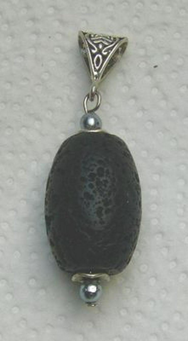 Bild 2: Silberschmuck, Kettenanhänger, Lava
