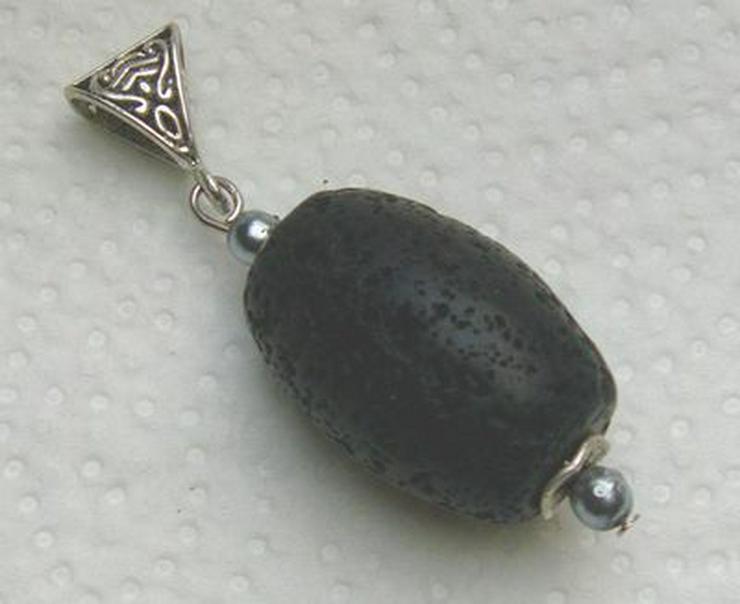 Bild 3: Silberschmuck, Kettenanhänger, Lava