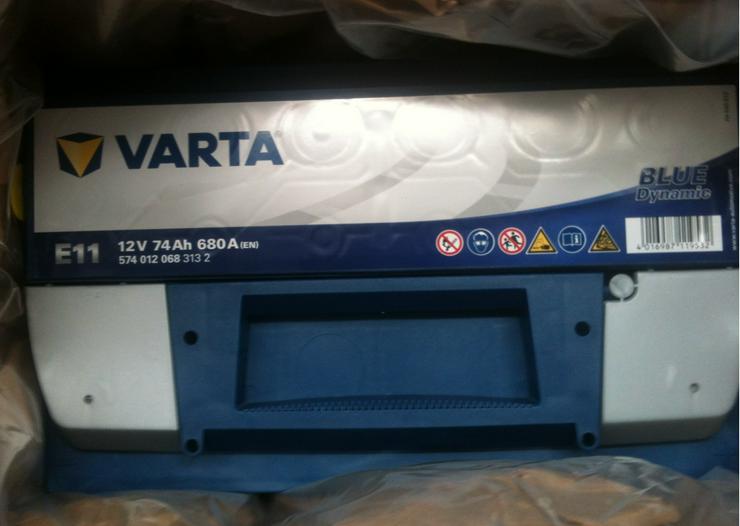 Bild 3: BATTERIE VARTA 12V 74Ah 680A    noch Nie benutzt nur für Fotos ausgepackt...
