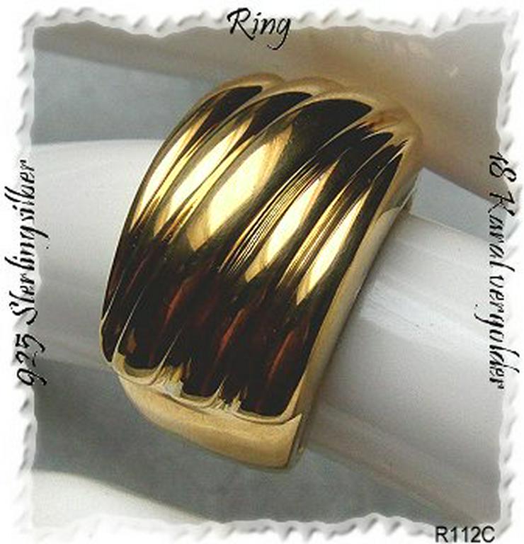 Silberschmuck, Ring 925 Silber, vergoldet - Ringe - Bild 4