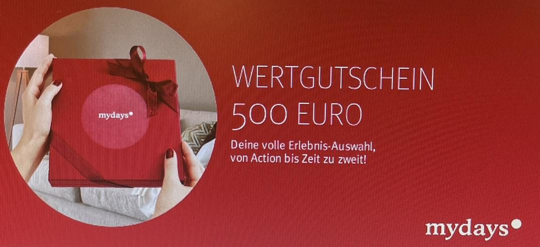 500 Euro mydays Wertgutschein für 300 Euro abzugeben 