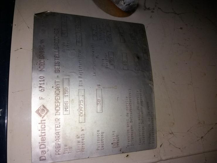 Bild 2: Warmwasserspeicher Boiler 150L