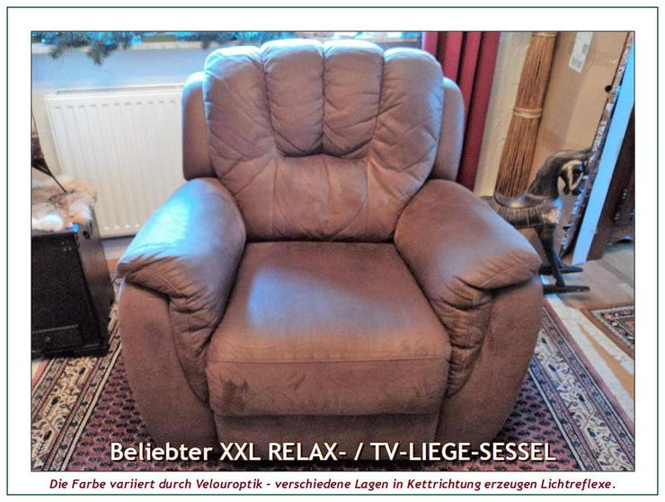 Bild 2: ./. 15 EURO: Beliebter XXL RELAX- / TV-LIEGE-SESSEL Home affaire „Markus“ (OTTO), sehr gepflegt, wenig benutzt.