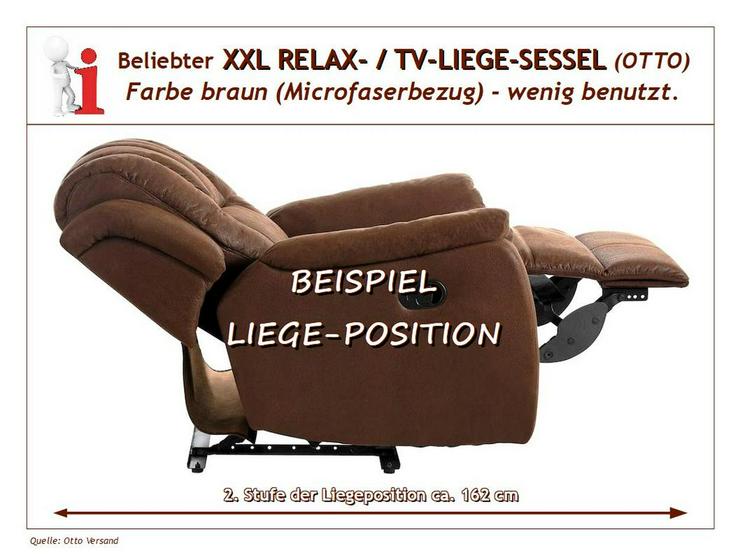 Beliebter LIEGE-, RELAX-, TV-SESSEL (OTTO), Micro-Velouroptik, Breite 96,5 cm, sehr guter Zustand.