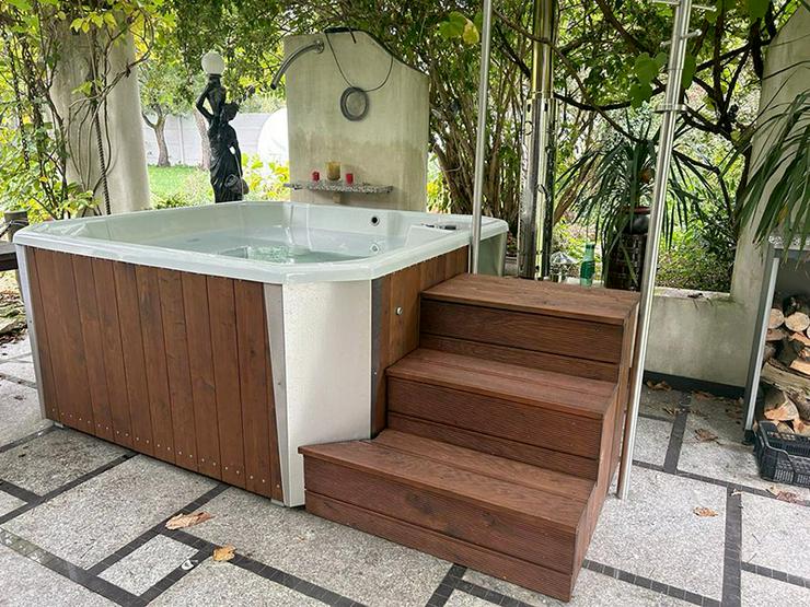 Thermoholz SPA Outdoor Whirlpool BadeFass BE 1,9 x 2 m inkl.Holzofen - Entspannung & Massage - Bild 4