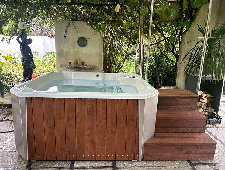 Bild 6: Thermoholz SPA Outdoor Whirlpool BadeFass BE 1,9 x 2 m inkl.Holzofen