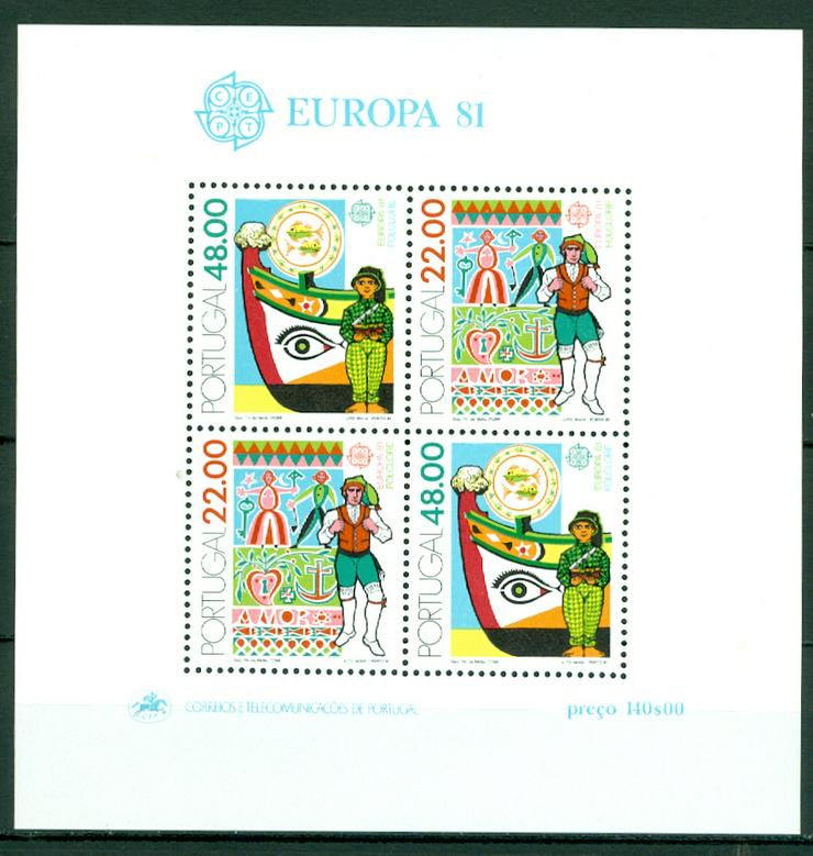 Portugal Block 32 postfrisch Nr. 1531-32 ohne Falz wie auf dem Bild zu sehen