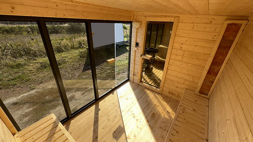 Bild 4: Garten Sauna Hütte Outdoorsauna Saunahaus Horizont House nach Maß