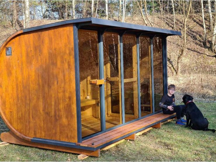 GartenSauna HORIZONT Outdoor Saunahaus mit Ruhe Raum nach Maß - Entspannung & Massage - Bild 1