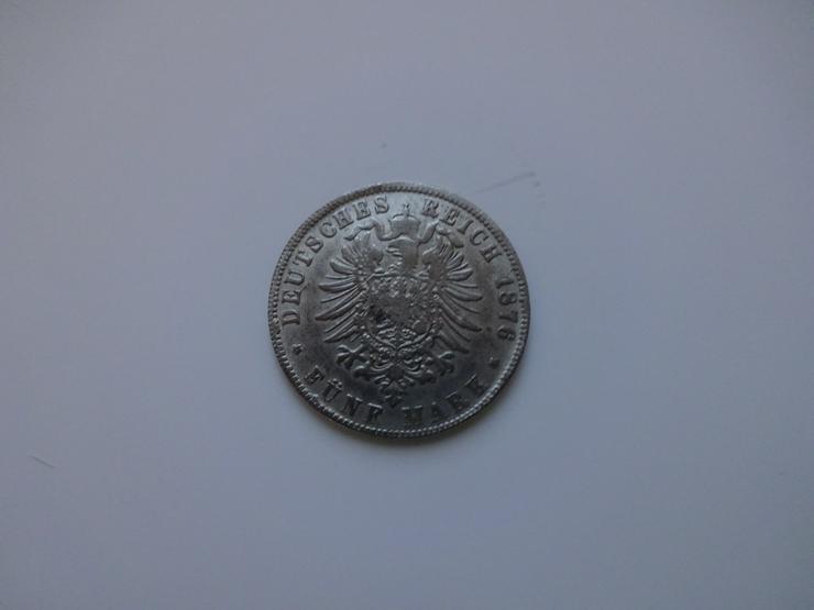 Bild 2: 5 Reichsmark Preußen 1876 B