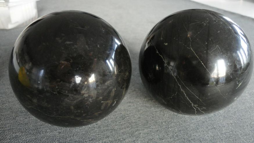 MARMORKUGEL schwarz, Durchmesser 8 cm - Edelsteine & Fossilien - Bild 2