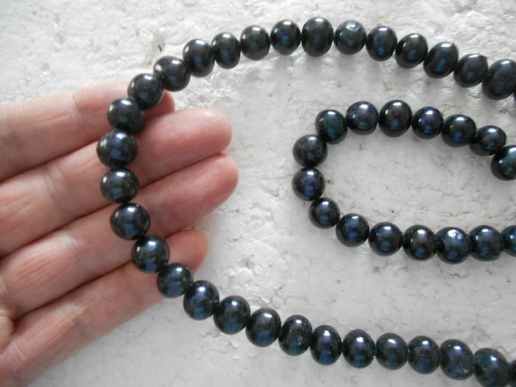 schwarze Perlen....Set - Halsketten & Colliers - Bild 2