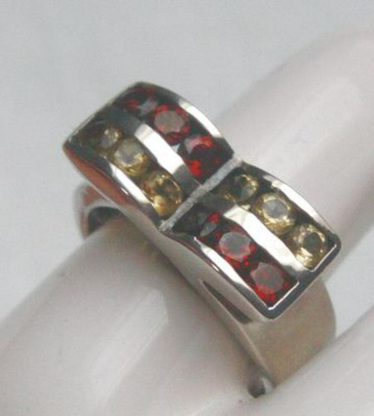 Bild 4: Silberschmuck, Ring 925 Silber, Granat, Citrin