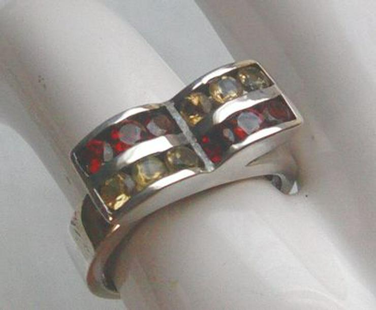 Bild 2: Silberschmuck, Ring 925 Silber, Granat, Citrin