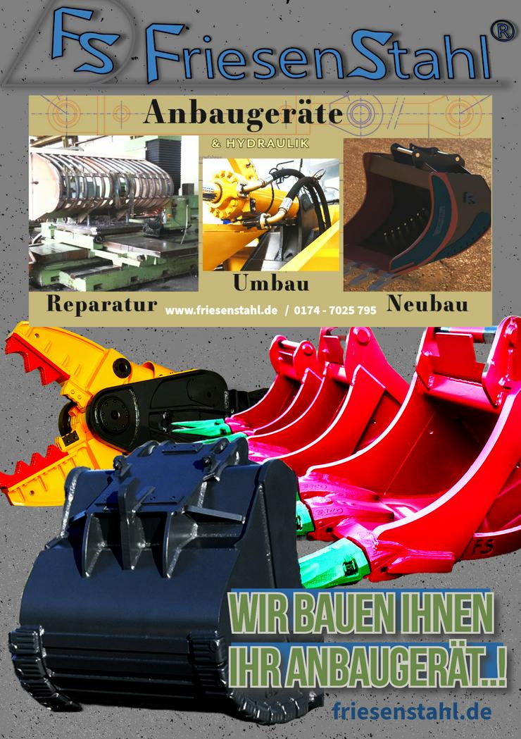 Reparatur von Baggerschaufel,Baggerlöffel, Tieflöffel und weitere Anbaugeräte - Baustellenausstattung - Bild 1