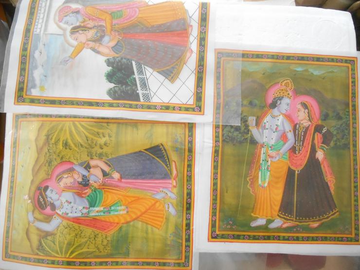 Bild 6: Seiden-Malerei.........Krishna...Kamasutra