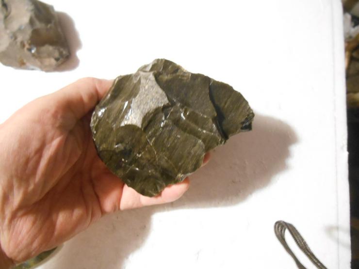 schwarzer TURMALIN........schwarzer OBSIDIAN............Silber-Obsidian - Edelsteine & Fossilien - Bild 5