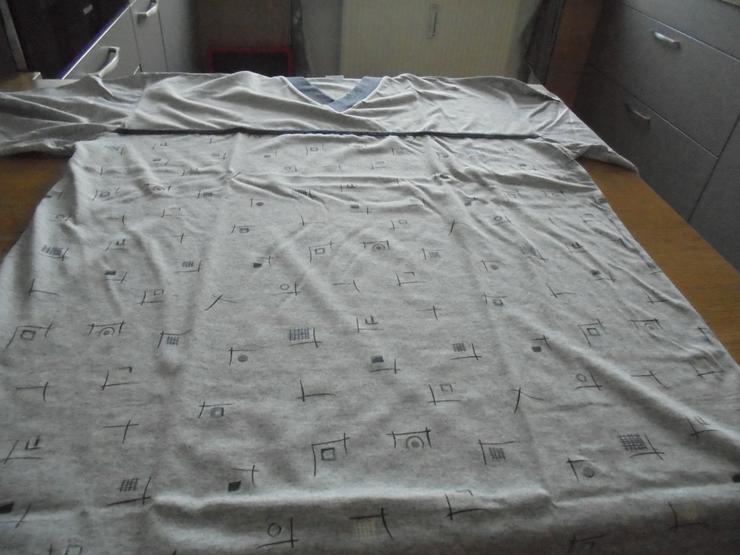 Herren Shorty Schlafanzug kurz  Pyjama Gr. M grau gemustert - Größen 48-50 / M - Bild 2