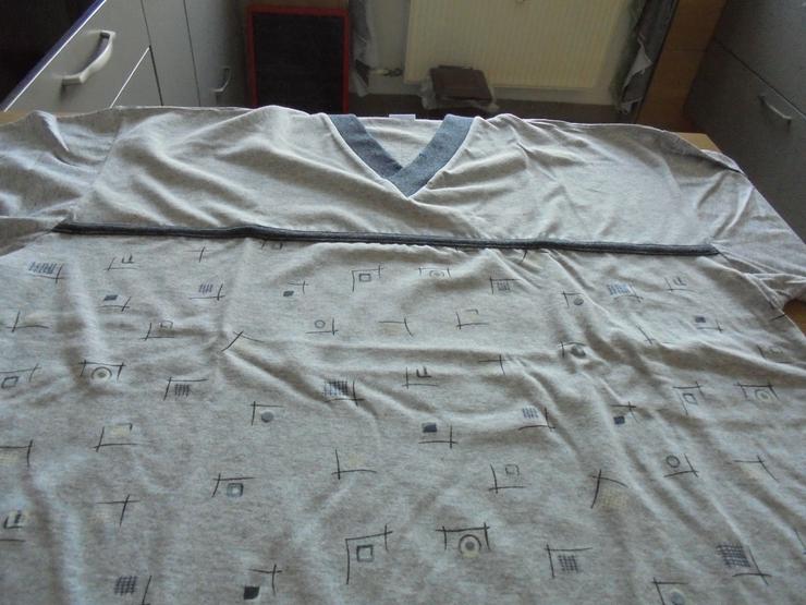 Herren Shorty Schlafanzug kurz  Pyjama Gr. M grau gemustert - Größen 48-50 / M - Bild 6