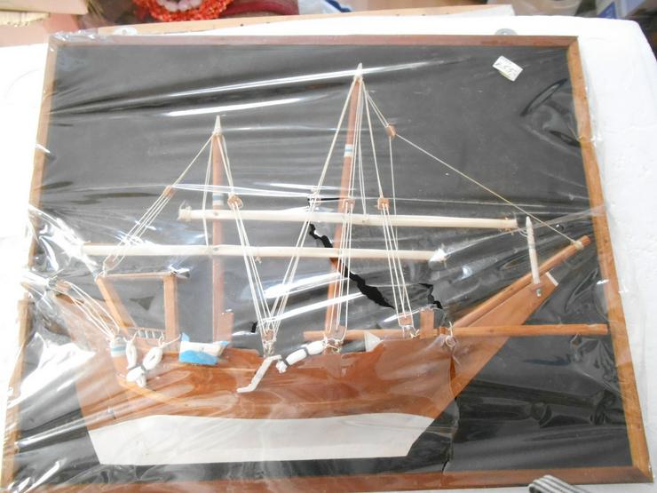 Bernstein-Bilder.....Holz Modell eines Schiffes - Holzbilder - Bild 3