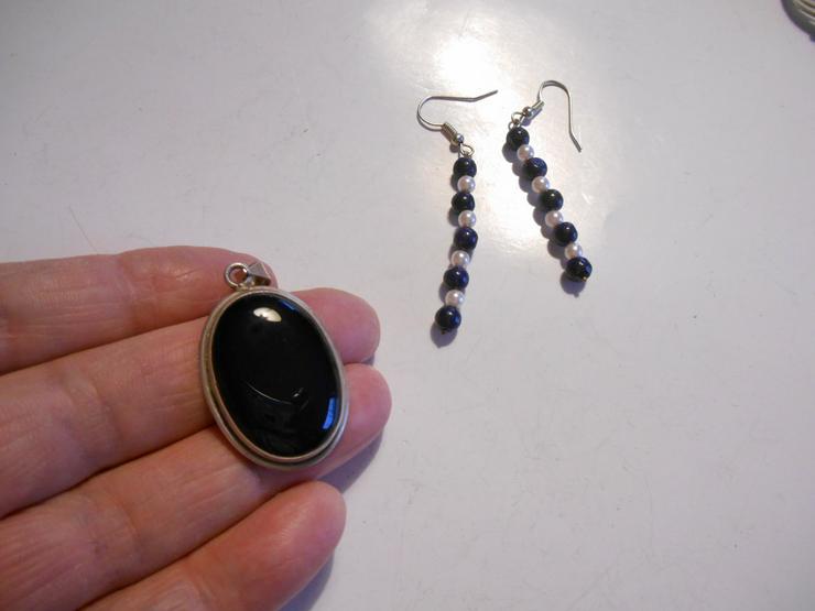 Bild 2: schwarzer Onyx mit Perlen