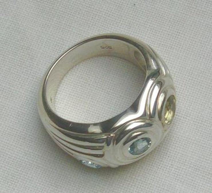 Bild 3: Silberschmuck, Ring, 925 Silber, Blautotpa, Peridot