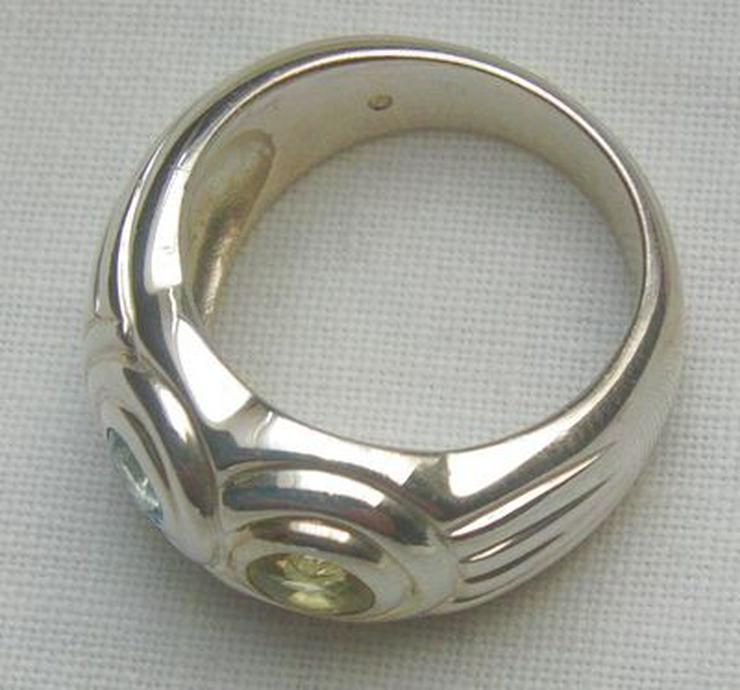 Bild 6: Silberschmuck, Ring, 925 Silber, Blautotpa, Peridot